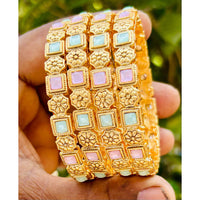 Neetu Art Traditional Pota Stone Designer Bangles Set