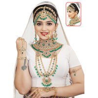 Neetu Art Glamorous Crystal Stone Beads Bridal Jewellery Set