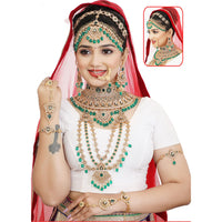 Neetu Art Glamorous Crystal Stone Beads Bridal Jewellery Set