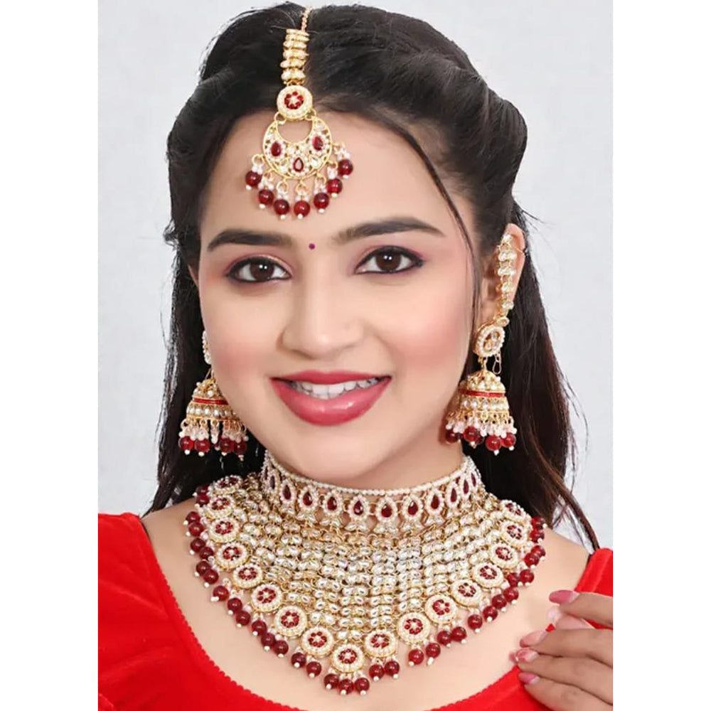 Neetu Art Designer Kundan Stone And Beads Necklace Set