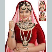 Neetu Art Glamorous Kundan Stone Beads Bridal Wedding Wear Jewellery Set