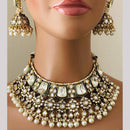Neetu Art Graceful Kundan Stone Pearl And Beads Choker Necklace Set