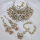 Neetu Art Elegant Kundan Stone And Beads Semi Bridal Necklace Set