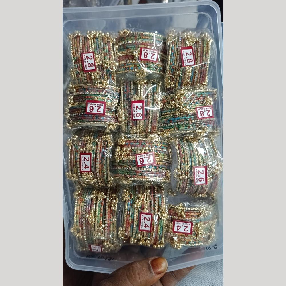 Pratima Jewellery Mart Statement Metal Kashmiri Bangles Set for Women