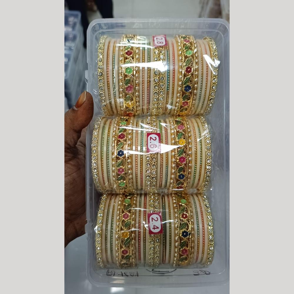 Pratima Jewellery Mart Designer Austrian Stone Traditional Bangles Set