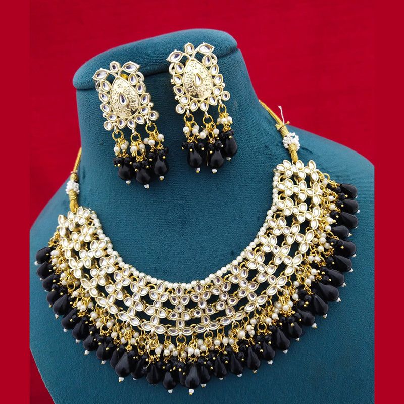 Manisha Jewellery Gold Plated Kundan Stone Necklace Set