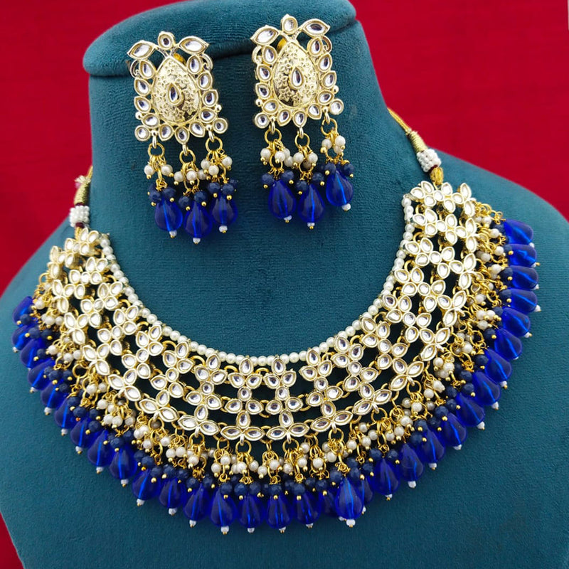 Manisha Jewellery Gold Plated Kundan Stone Necklace Set