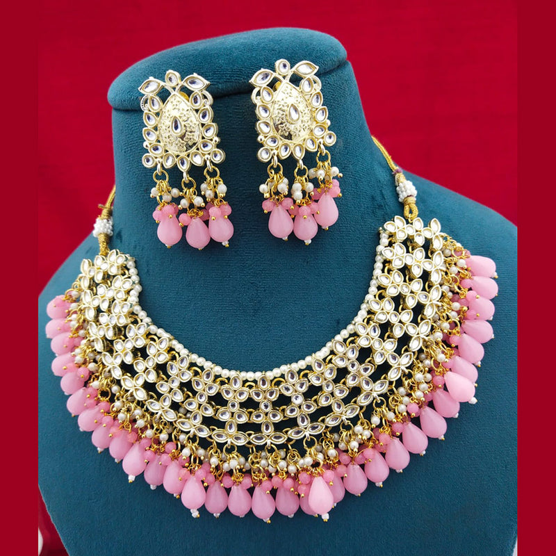 Manisha Jewellery Gold Plated Kundan Stone Necklace Set