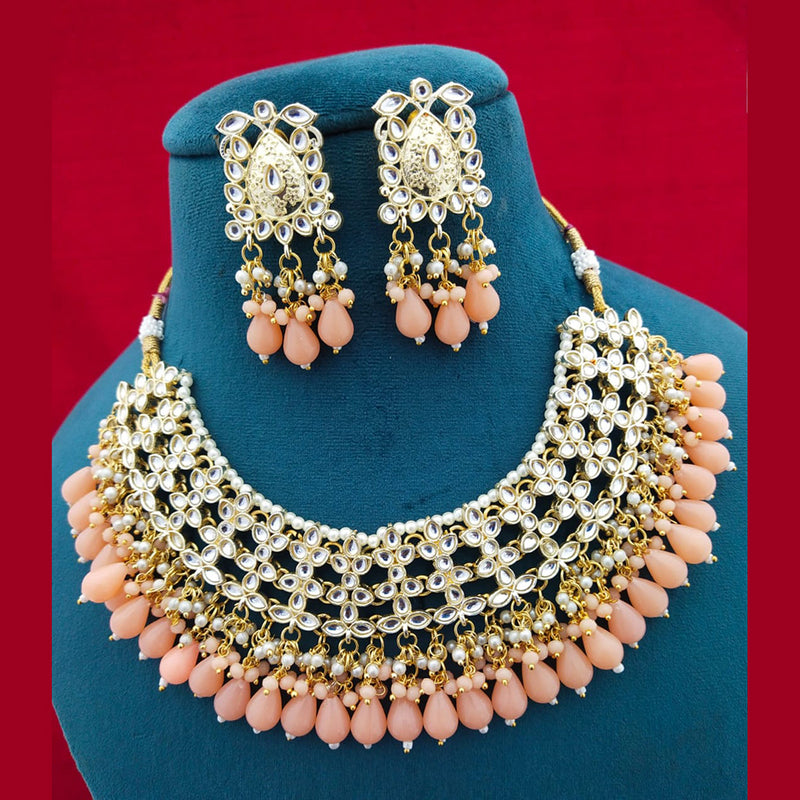 Manisha Jewellery Gold Plated Kundan Stone Necklace Set