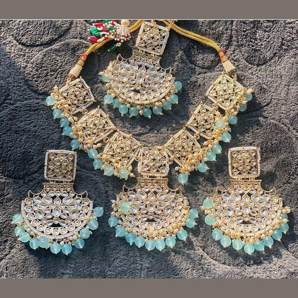 Manisha Jewellery Gold Plated Kundan Stone Necklace Set