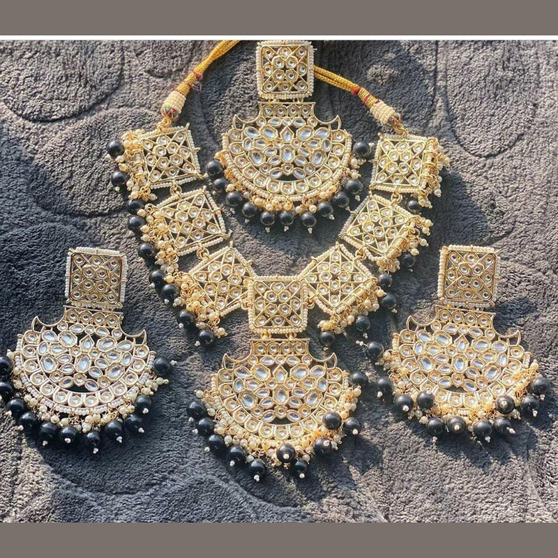 Manisha Jewellery Gold Plated Kundan Stone Necklace Set