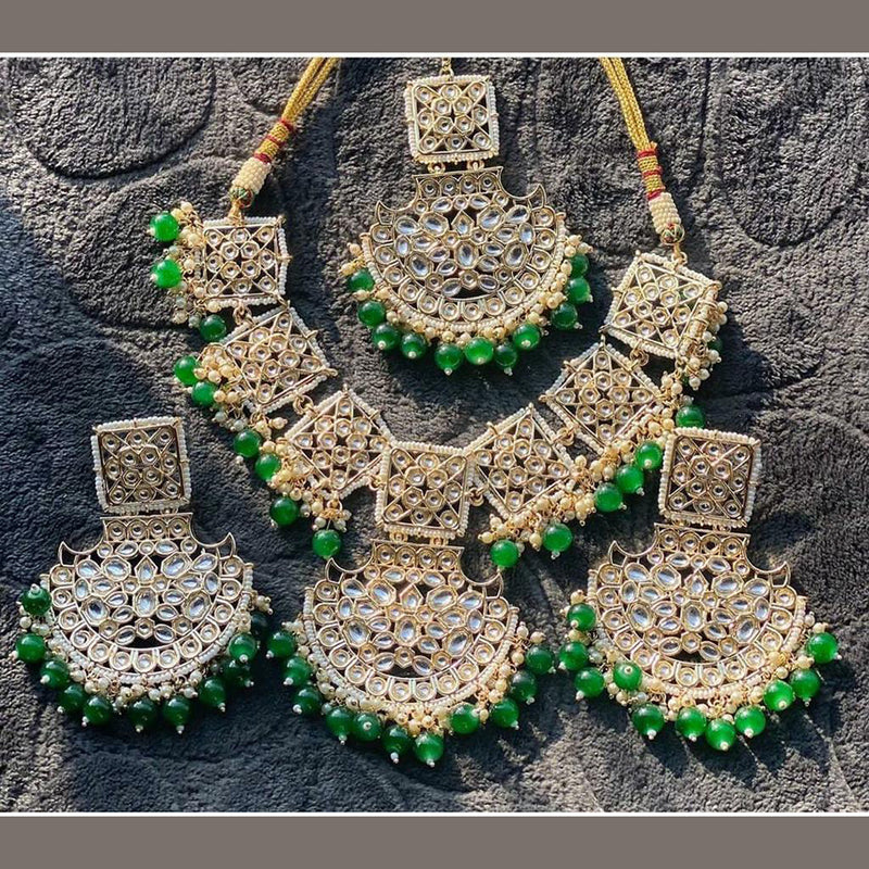 Manisha Jewellery Gold Plated Kundan Stone Necklace Set