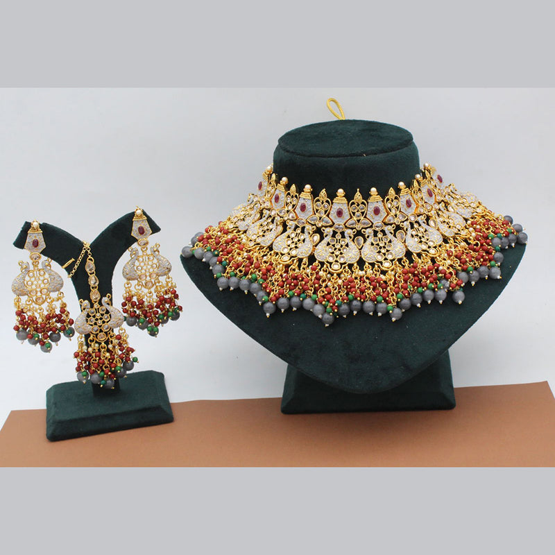 Manisha Jewellery Gold Plated Meenakari Necklace Set