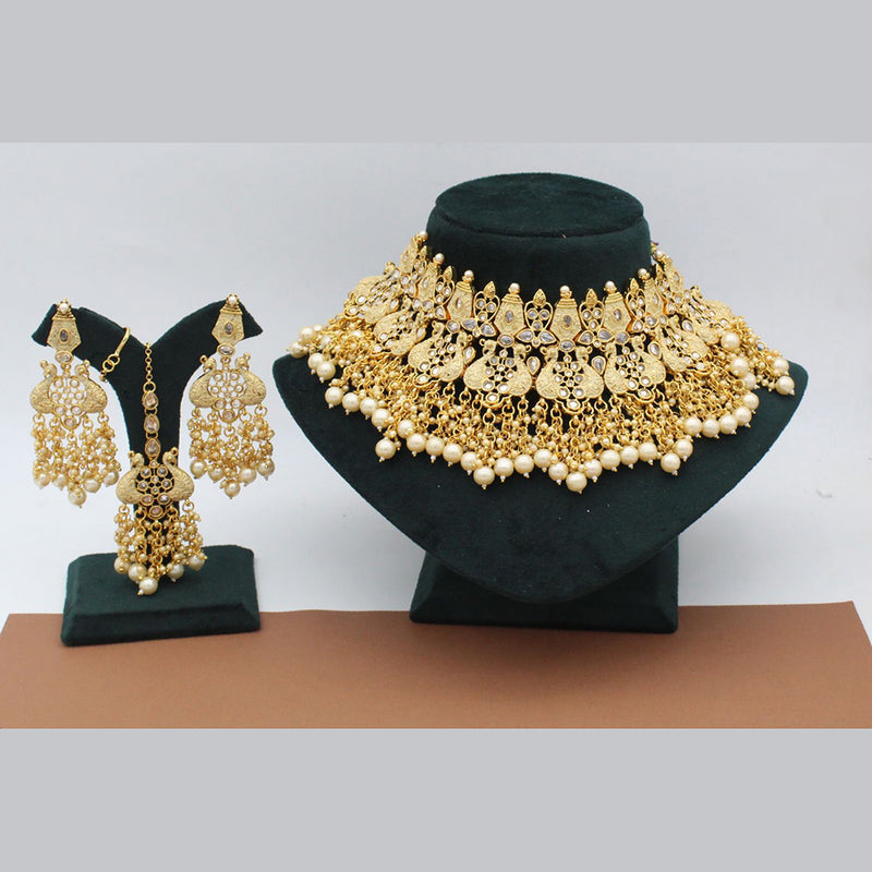 Manisha Jewellery Gold Plated Meenakari Necklace Set