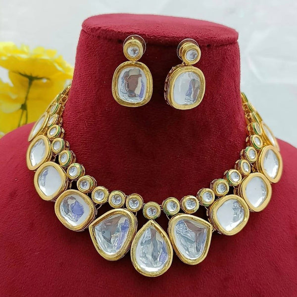 Manisha Jewellery Gold Plated Kundan Stone Necklace Set