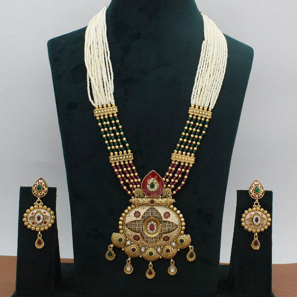 Manisha Jewellery Gold Plated Long Necklace Set