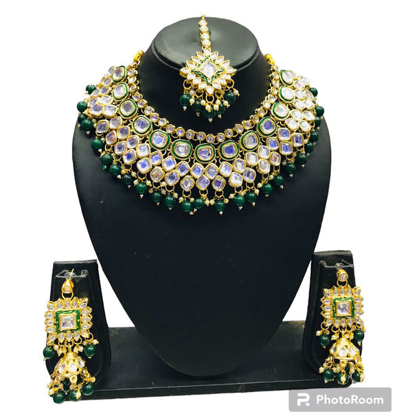 Manisha Jewellery Gold Plated Kundan Stone Necklace Set