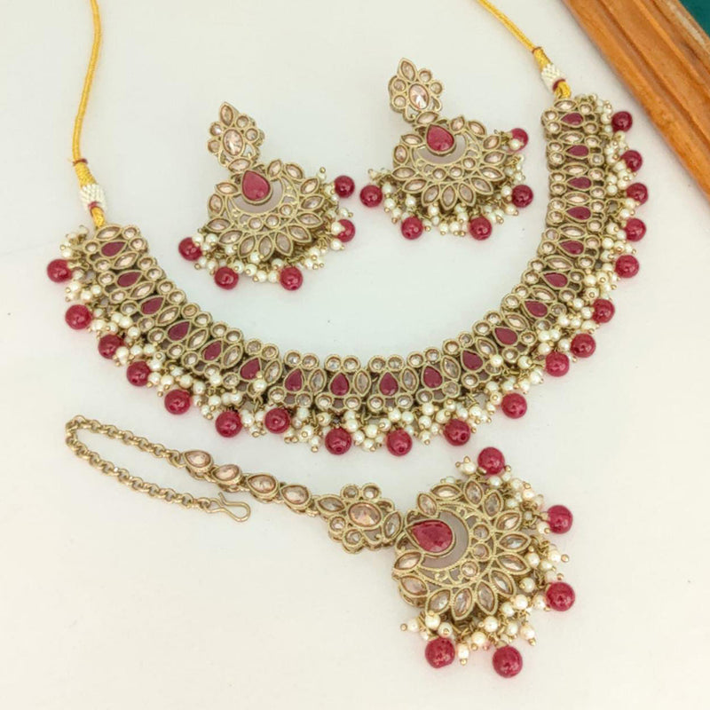 Manisha Jewellery Gold Plated  Necklace Set