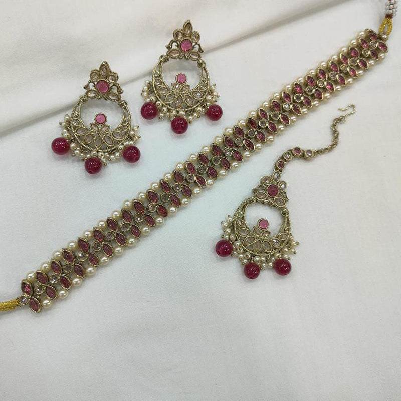 Manisha Jewellery Gold Plated Choker Necklace Set