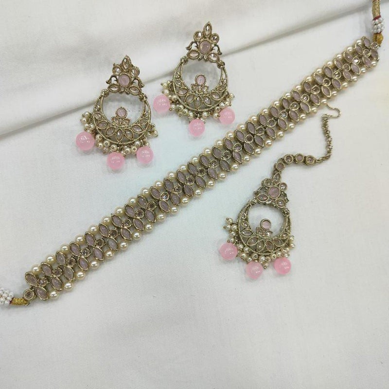 Manisha Jewellery Gold Plated Choker Necklace Set