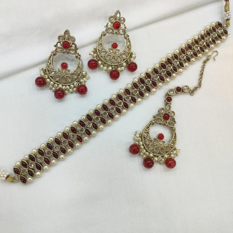 Manisha Jewellery Gold Plated Choker Necklace Set