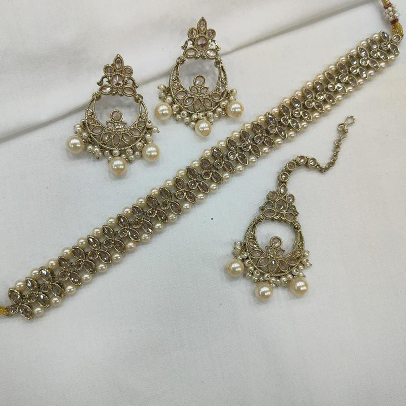 Manisha Jewellery Gold Plated Choker Necklace Set