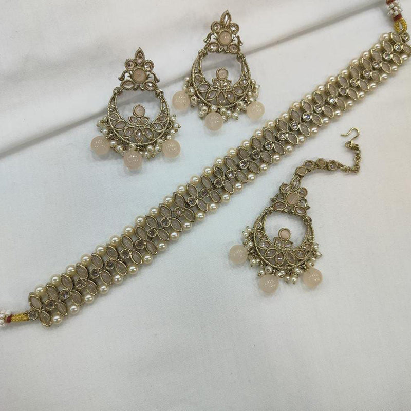 Manisha Jewellery Gold Plated Choker Necklace Set