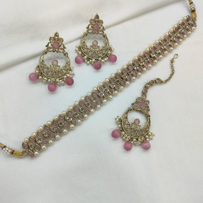 Manisha Jewellery Gold Plated Choker Necklace Set