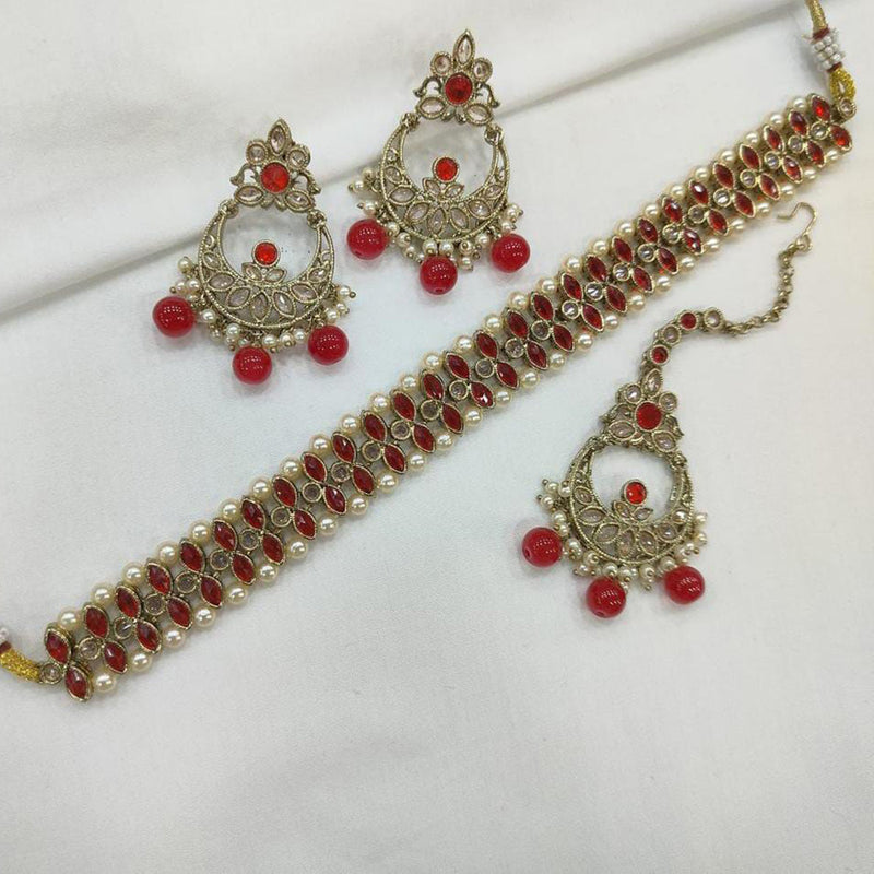 Manisha Jewellery Gold Plated Choker Necklace Set