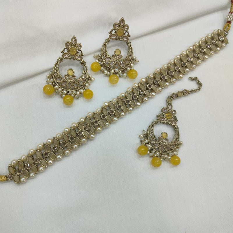 Manisha Jewellery Gold Plated Choker Necklace Set