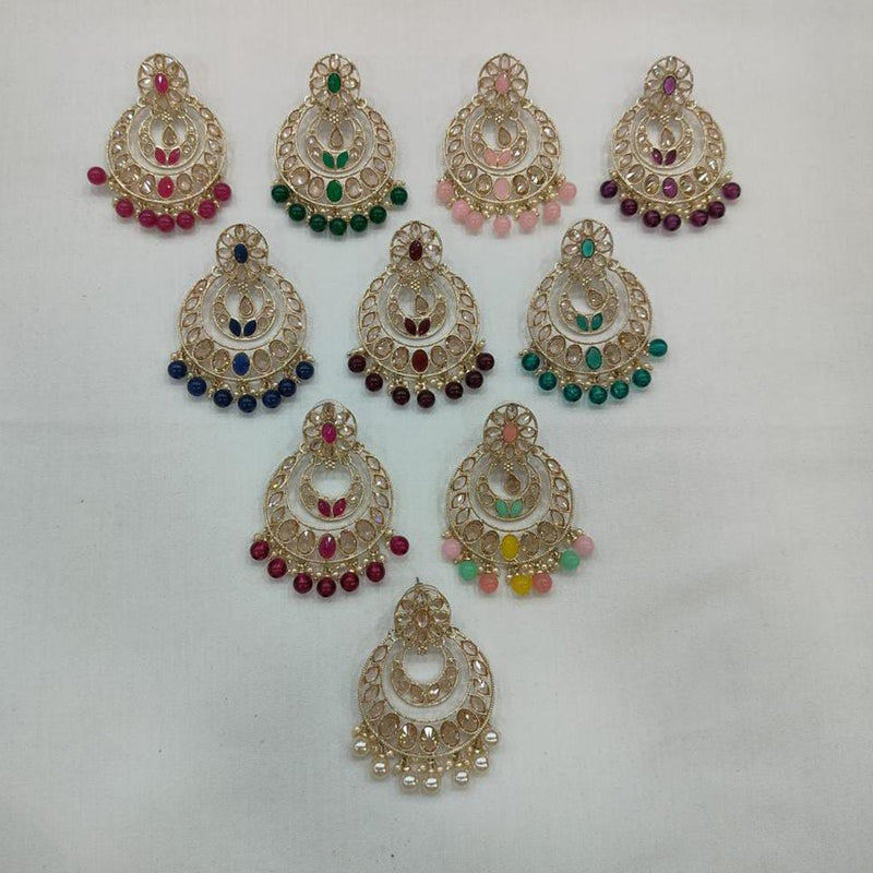 Manisha Jewellery Gold Plated Crystal Stone Dangler Earrings