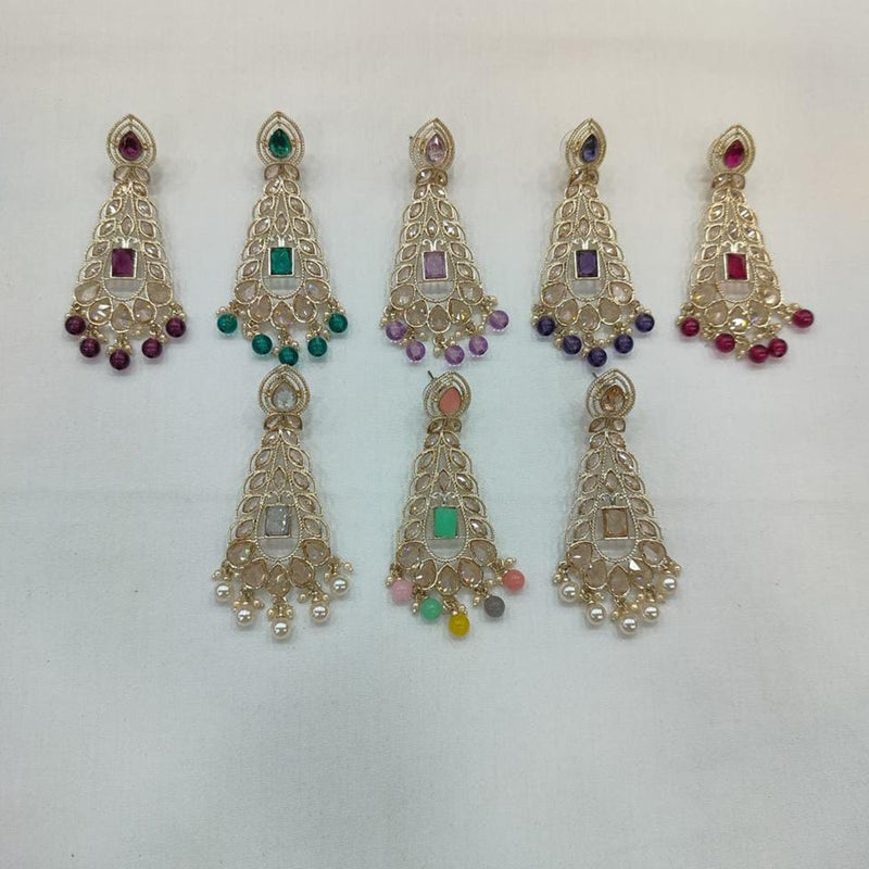 Manisha Jewellery Gold Plated Crystal Stone Dangler Earrings