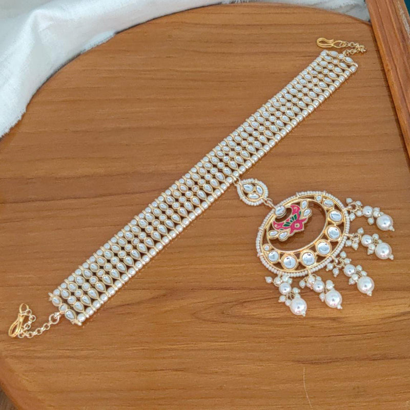 Manisha Jewellery Gold Plated Sheeshphool with Maangtikka