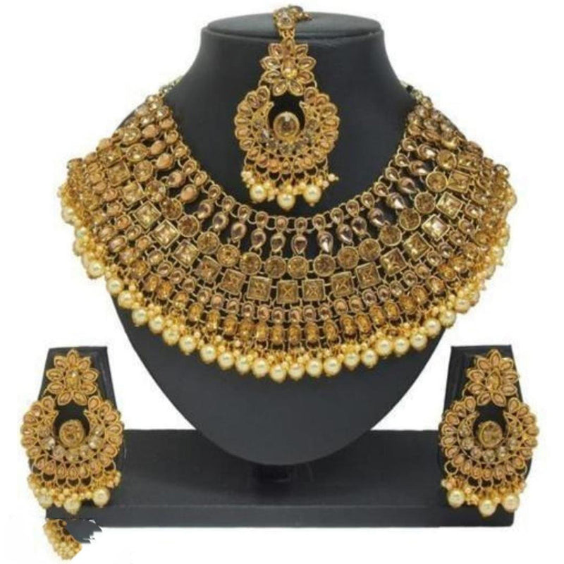 Manisha Jewellery Gold Plated Necklace Set