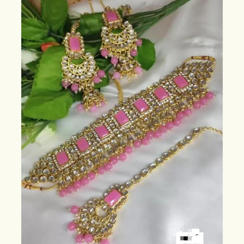 Manisha Jewellery Gold Plated Choker Necklace Set