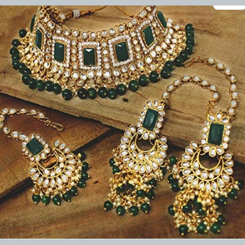 Manisha Jewellery Gold Plated Choker Necklace Set