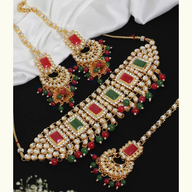 Manisha Jewellery Gold Plated Choker Necklace Set