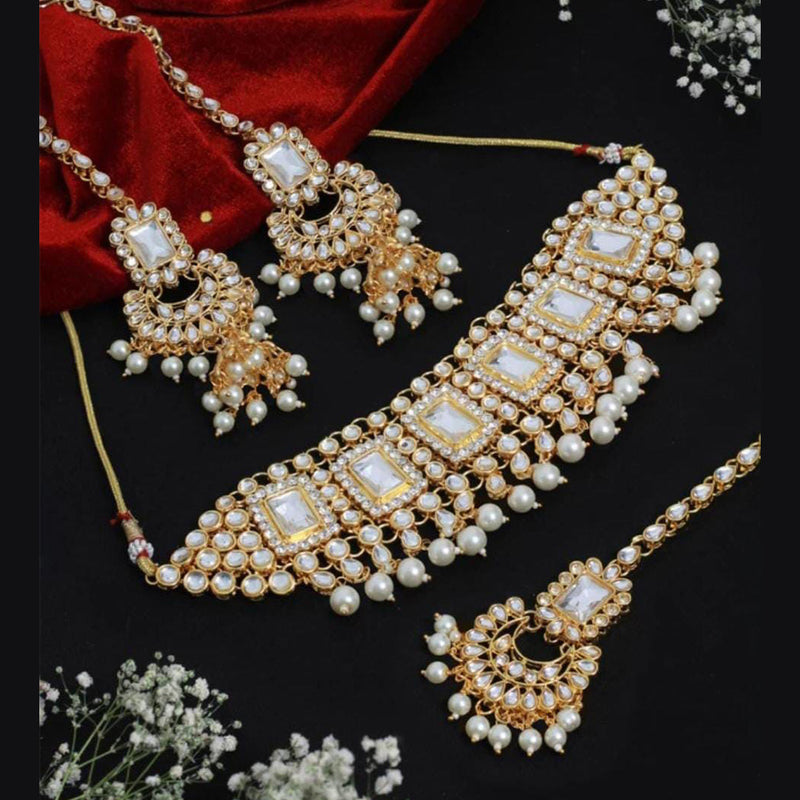 Manisha Jewellery Gold Plated Choker Necklace Set