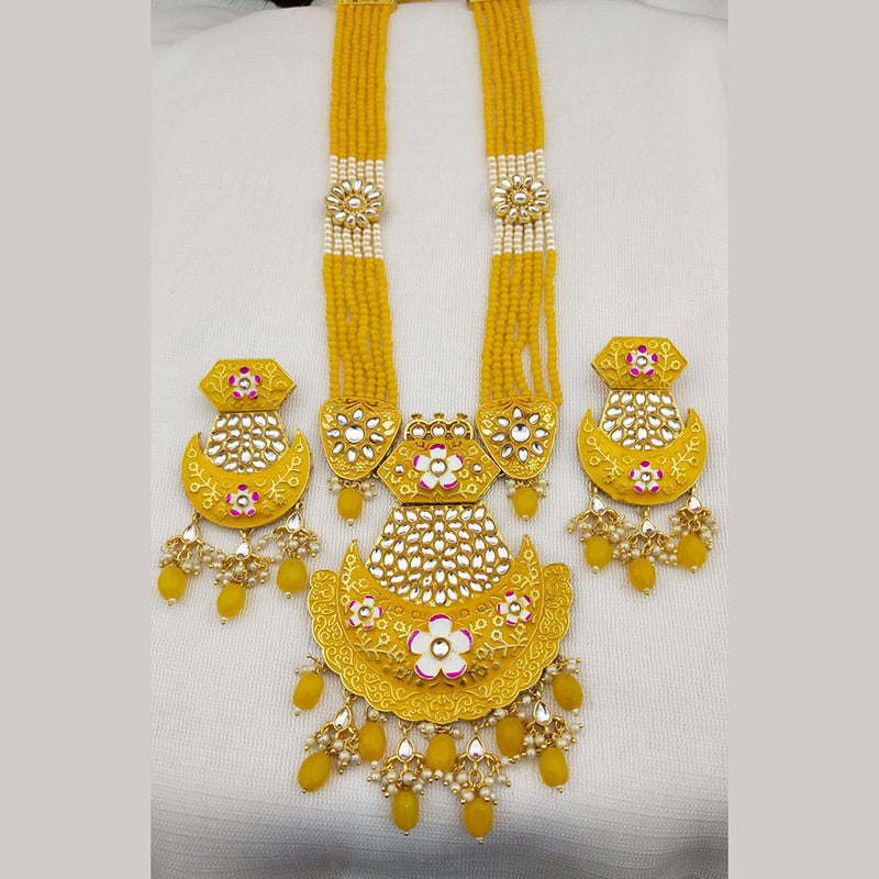 Manisha Jewellery Gold Plated Meenakari Long Necklace Set