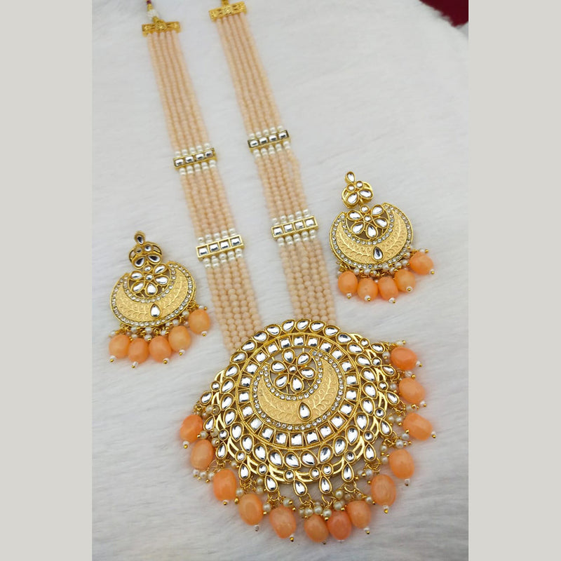 Manisha Jewellery Gold Plated Meenakari Long Necklace Set