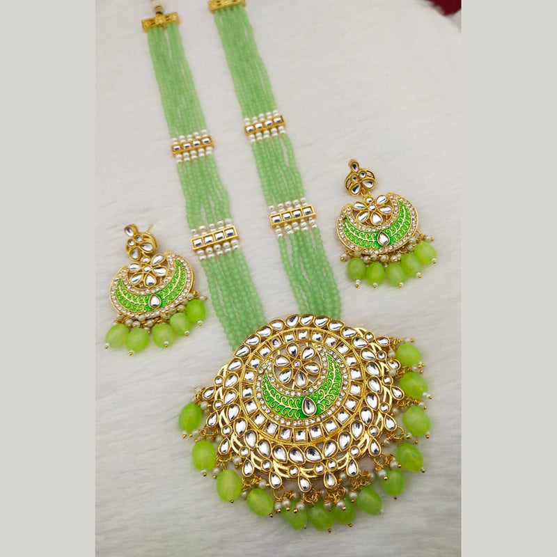 Manisha Jewellery Gold Plated Meenakari Long Necklace Set