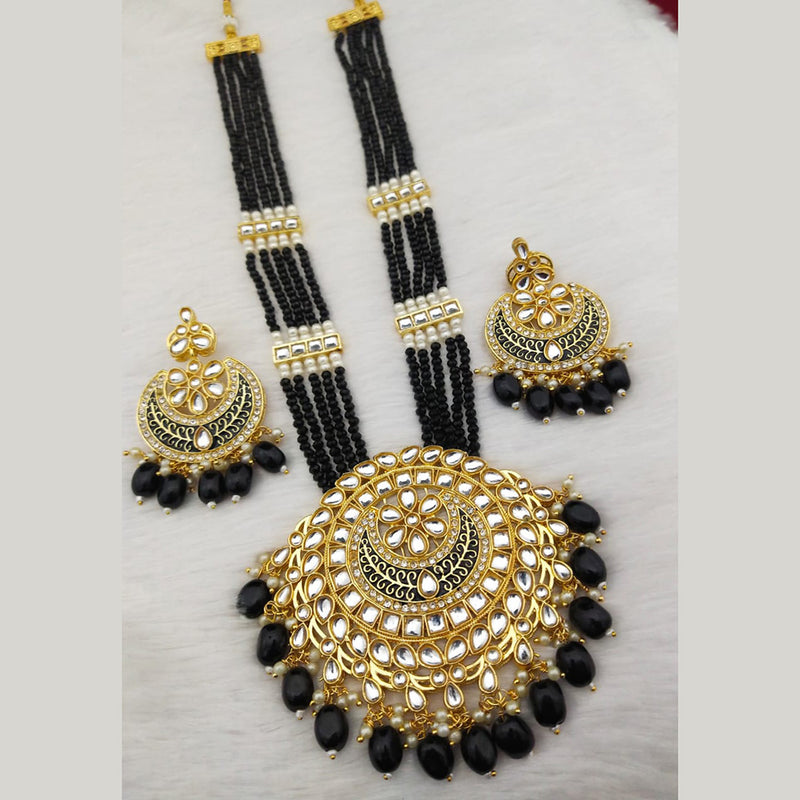 Manisha Jewellery Gold Plated Meenakari Long Necklace Set