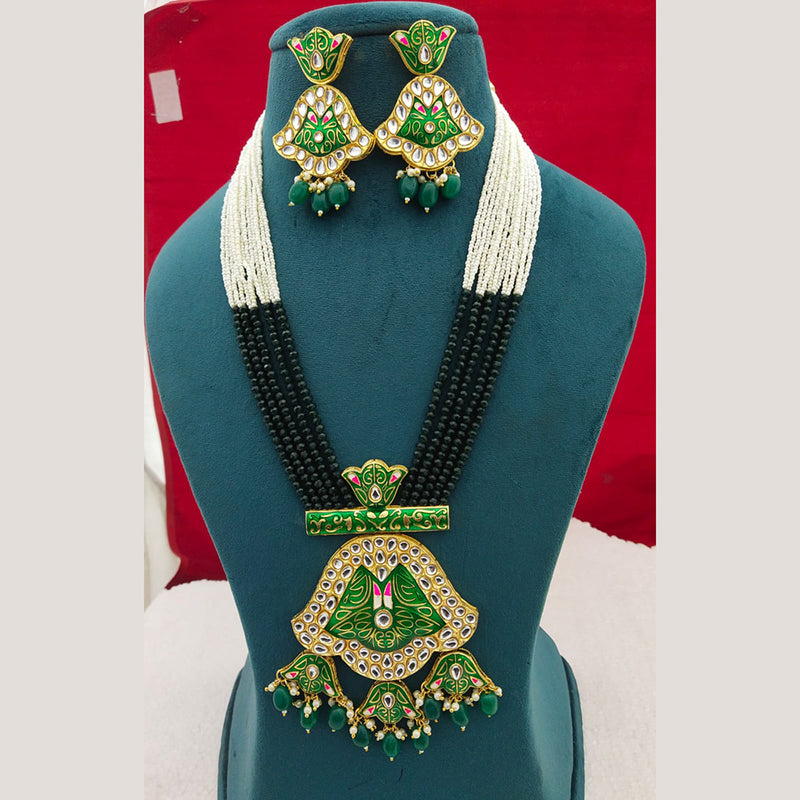 Manisha Jewellery Gold Plated Meenakari Long Necklace Set