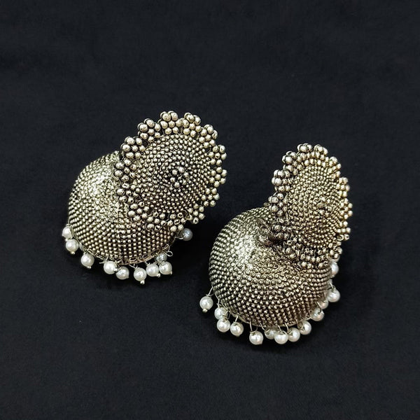 Manisha Jewellery Oxidised Plated Jhumki Earrings