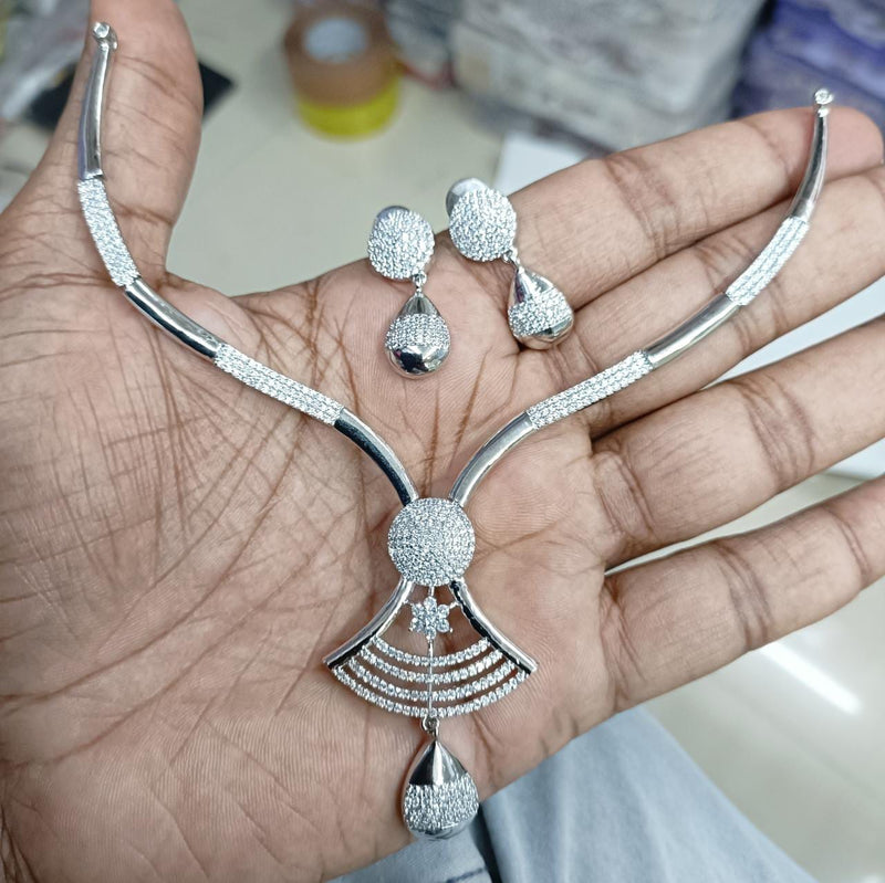 Manisha Jewellery Silver Plated Necklace Set