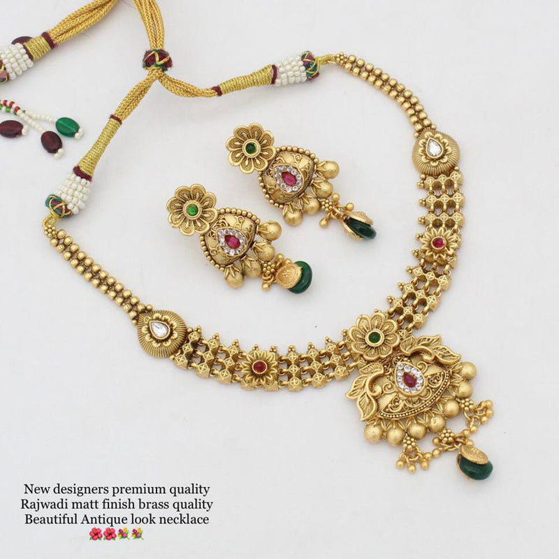 Manisha Jewellery Gold Plated  Necklace Set