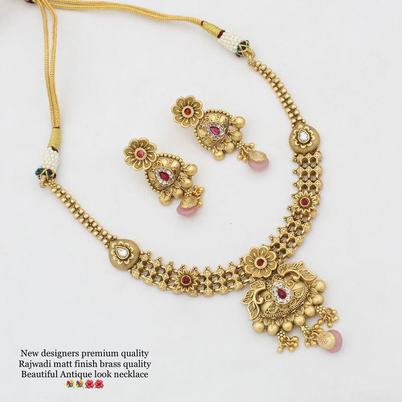 Manisha Jewellery Gold Plated  Necklace Set