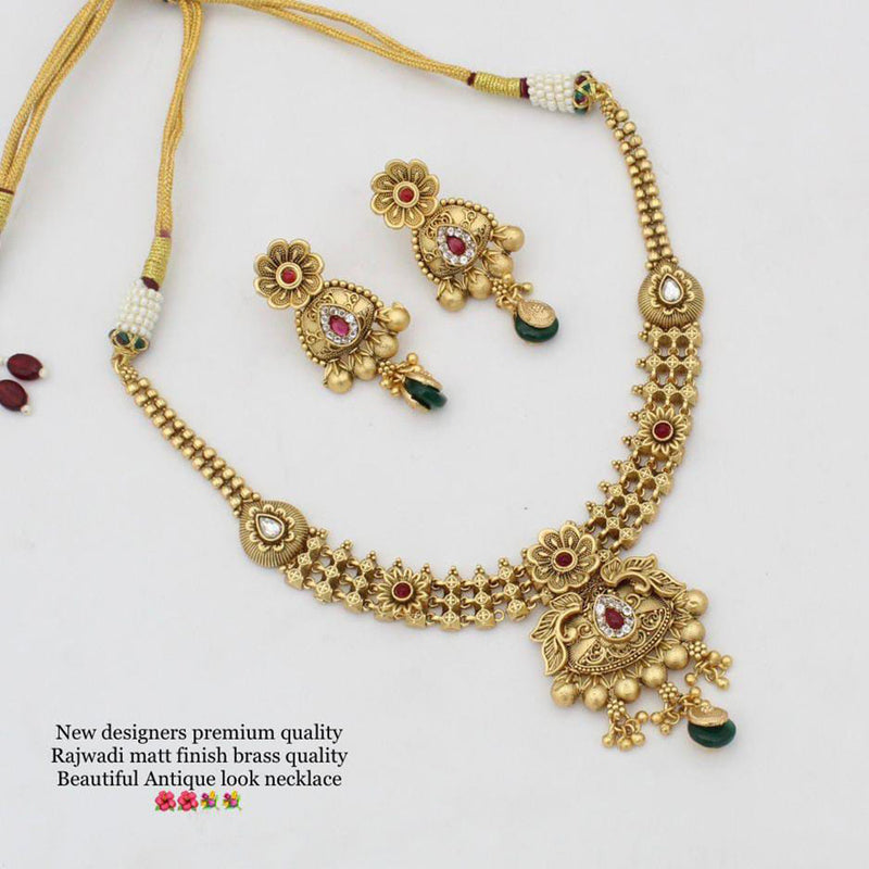 Manisha Jewellery Gold Plated  Necklace Set