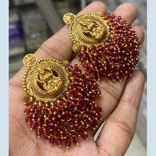 Manisha Jewellery Gold Plated Temple Earrings