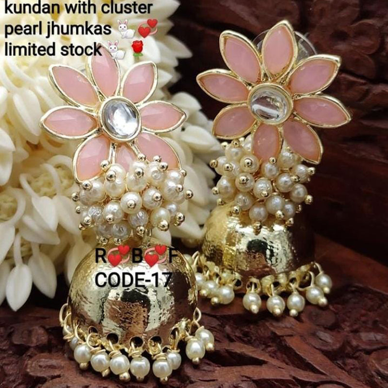 Manisha Jewellery Gold Plated Pearl Jhumki Earrings